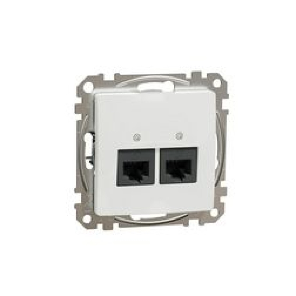 Розетка комп'ютерна 2-на UTP Cat5e Schneider Electric Sedna Design Білий SDD111452